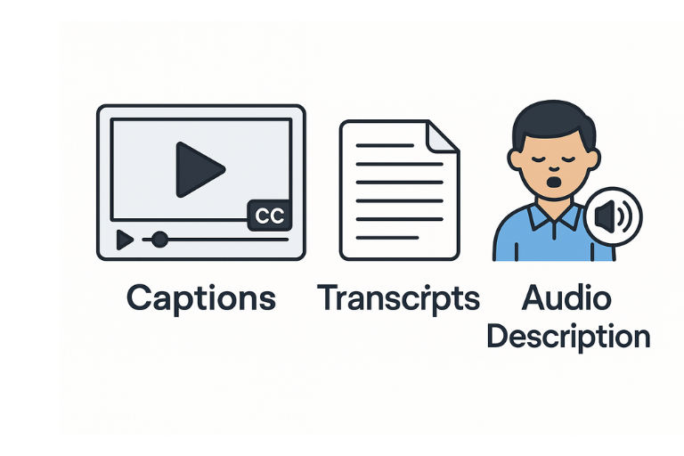 Accessible Media Overview (Captions &middot; Transcripts &middot; Audio Description)