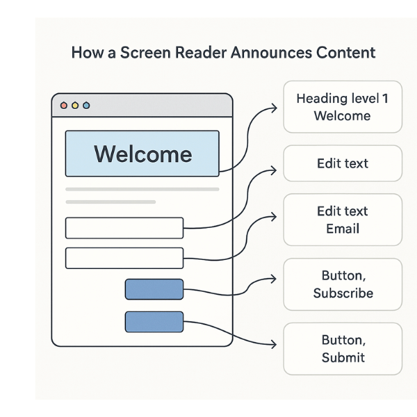 Screen Reader Reading Flow Diagram