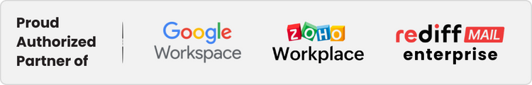 Proud Authorized Partner of Google, Zoho and Rediff