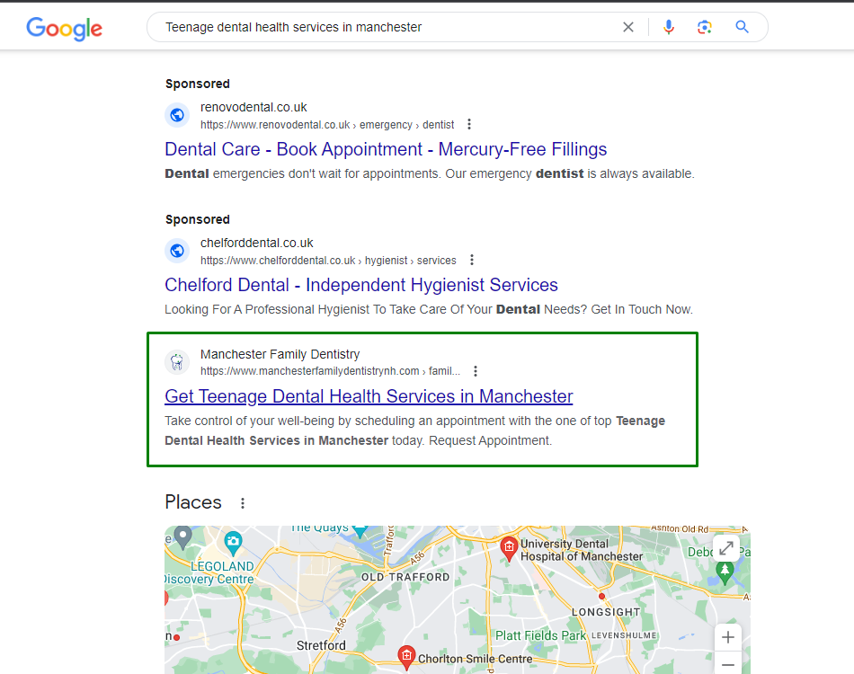 Teenage dental health services in manchester